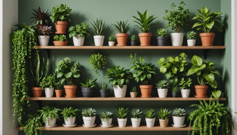 étagère murale plante