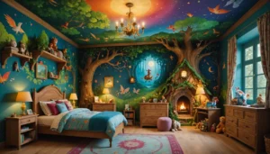 décoration murale avec peinture chambre d'enfant