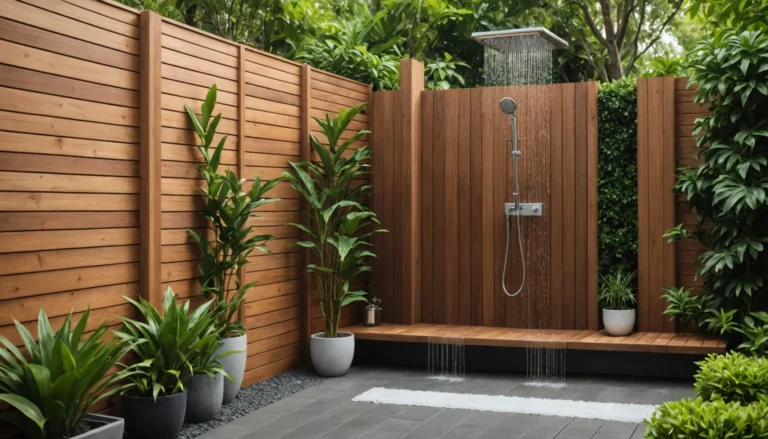 construire un pare-vue pour la douche de jardin