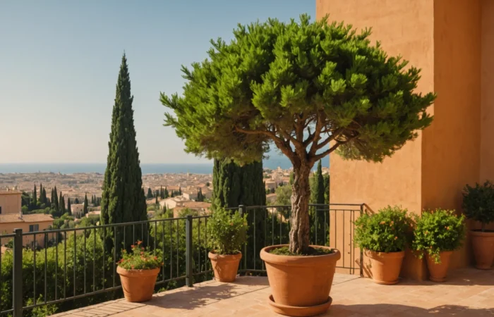 cyprès en pot