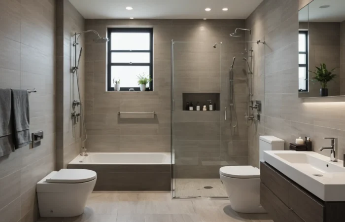 petite salle de bain avec toilette