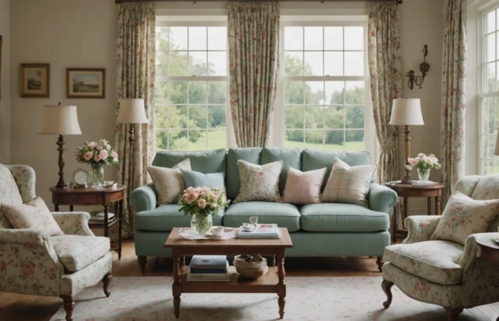 tissus style cottage anglais